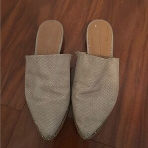 Women's Beige Slip-On Mules